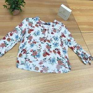 Zara Basics Collection Floral Blouse
